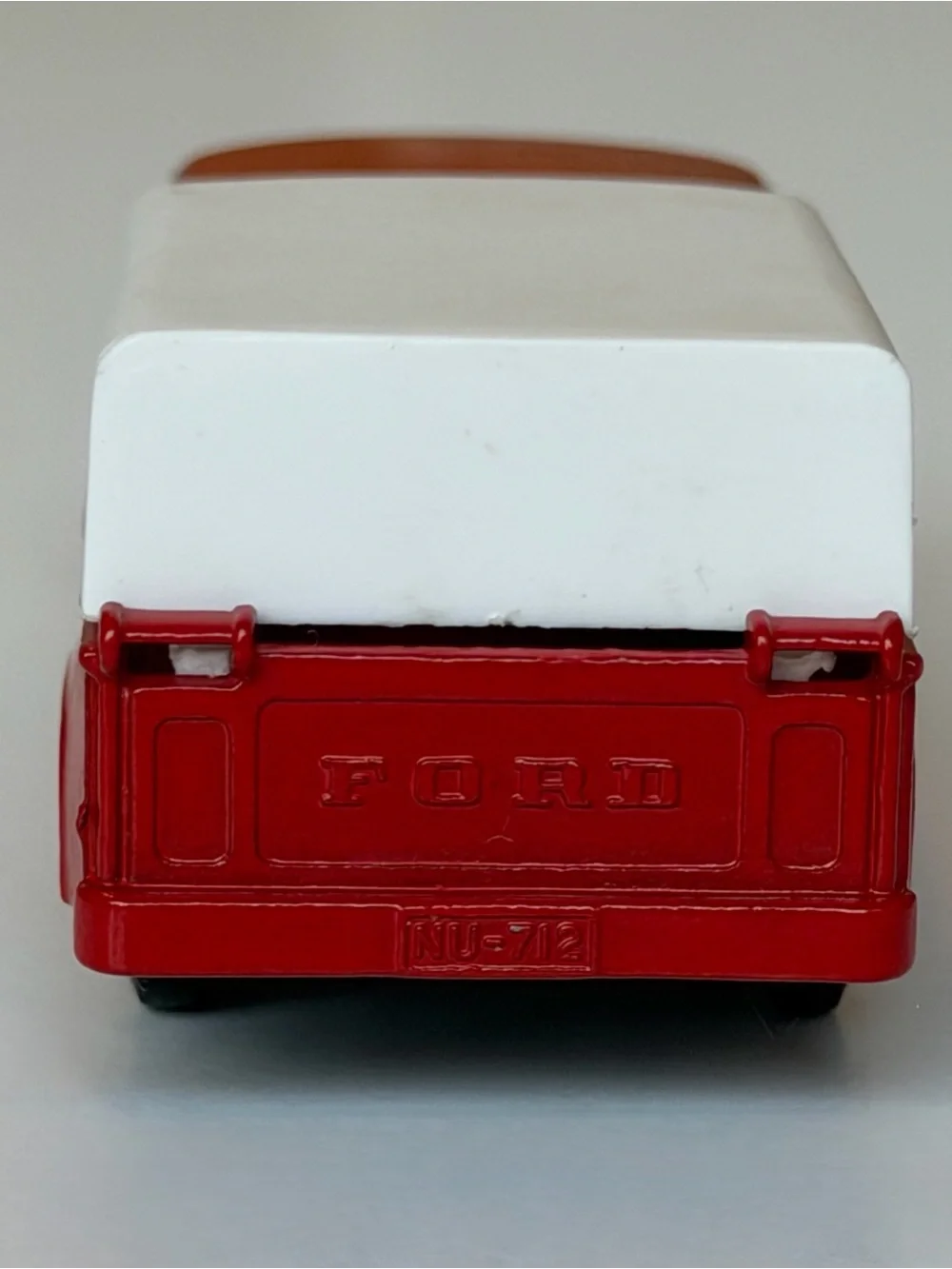 Vintage Matchbox No 6 Ford Pick Up Truck Red with White Canopy Lesney England